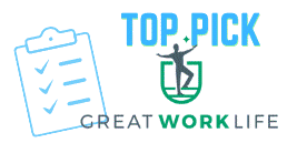 A Top Software Pick Badge by Great Work Life